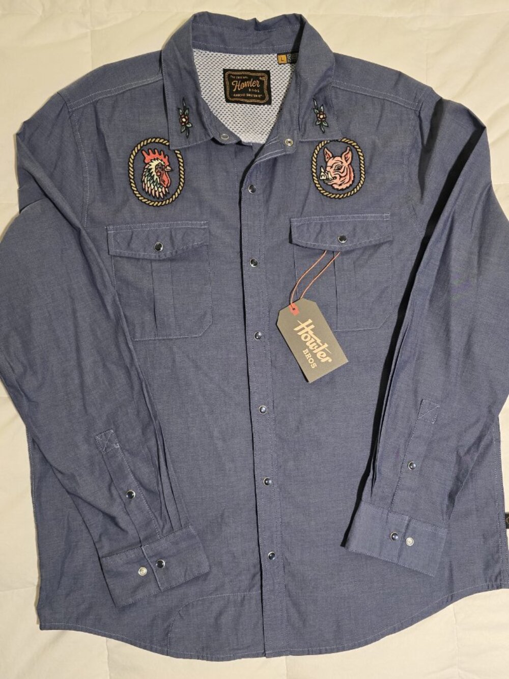 NWT Howler Bros HFTTMM Gaucho Snapshirt (L) - Picture 2 of 6